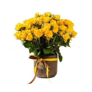 ramo de rosas mini amarillo